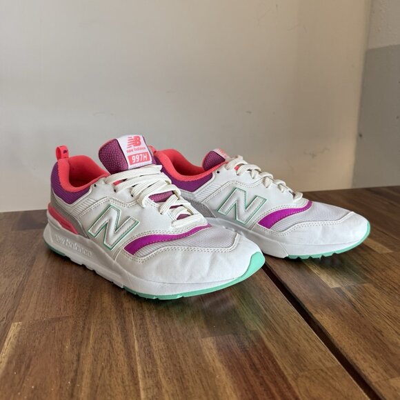 New Balance 997 H White - CW997HMA Purple Teal Size 9 US Walking Gym Lifestyle - Picture 3 of 11
